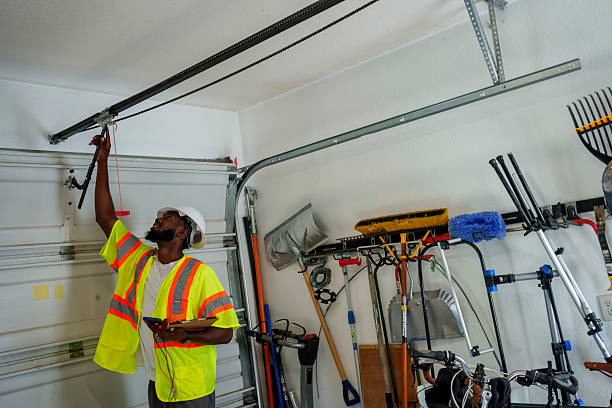Professional Garage Door Panel Replacement technician working in Port Reading, NJ